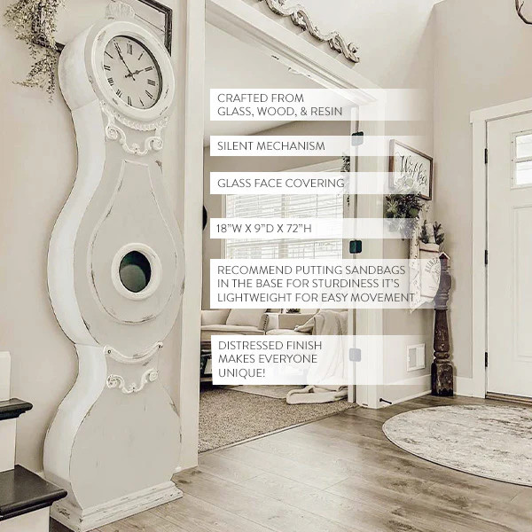 Swedish Mora Clock | Distressed Swedish Mora Floor Clock - Decor Steals | Decor Steals