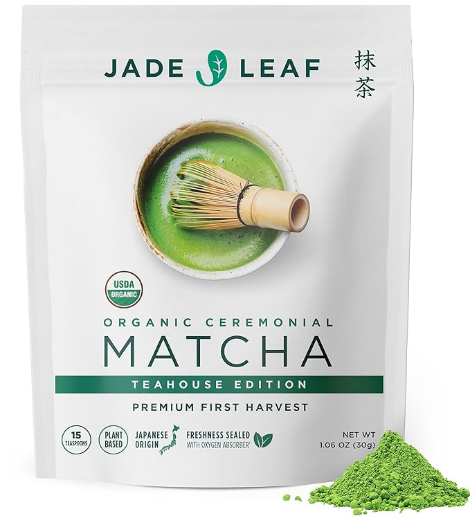 Jade Leaf Matcha Organic Ceremonial Green Tea Powder - Teahouse Edition - Premium First Harvest C... | Amazon (US)