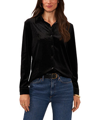 Vince Camuto Women's Button-Down Collar Top - Macy's | Macy's
