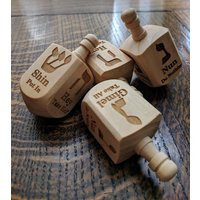 Seconds Wooden Dreidel With English | Etsy (US)