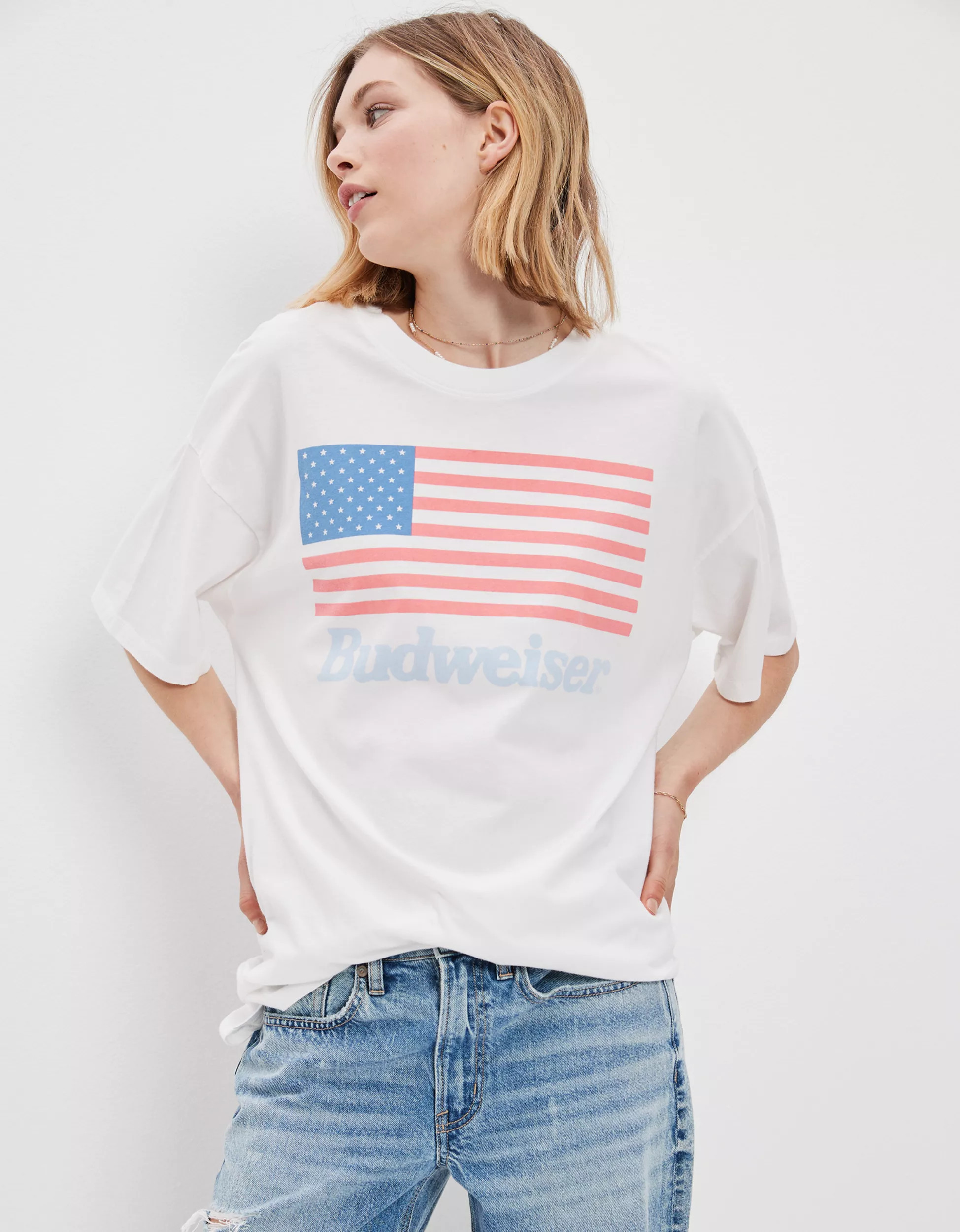 AE Oversized Budweiser Graphic Tee | American Eagle Outfitters (US & CA)