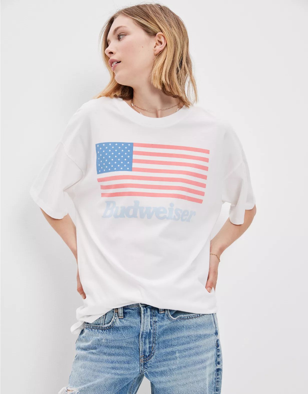 AE Oversized Budweiser Graphic Tee | American Eagle Outfitters (US & CA)