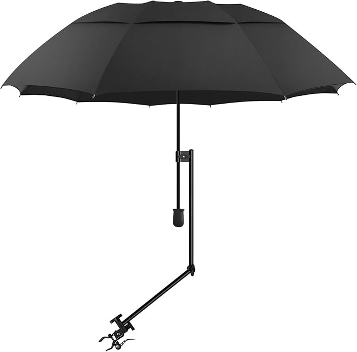 UPF 50+ Beach Umbrella with Adjustable Universal Clamp | Amazon (US)