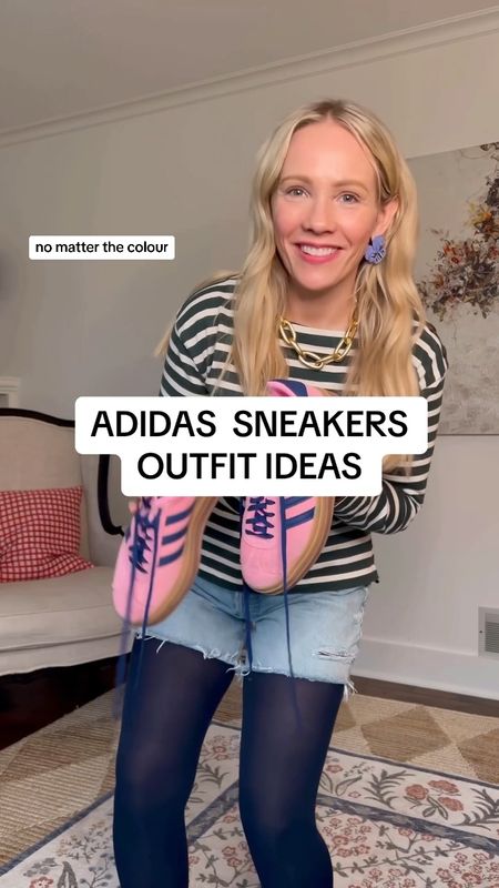 4 ways to style adidas (or any!) sneaker for Spring - see the full blog post today on CLAIRELATELY.com 

Weekend, everyday casual, Agolde denim shorts, stripe top, jeans, belt, bodysuit, J.Crew necklace, tuckernuck earrings, Boden

#LTKVideo #LTKstyletip #LTKshoecrush