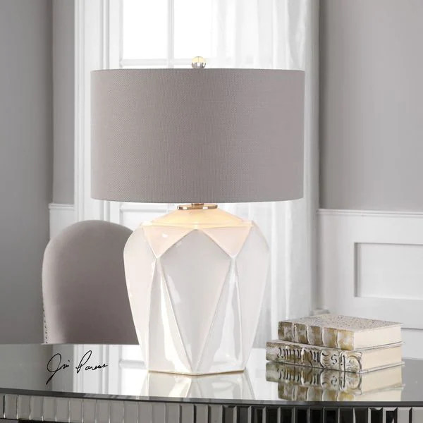 Elvilar Gloss White Table Lamp (1 Light) | Bed Bath & Beyond