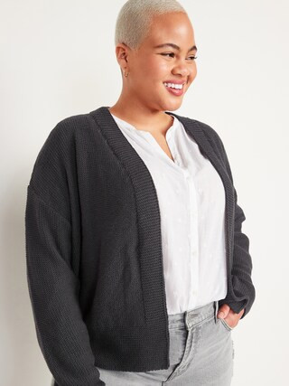 Slouchy Open-Front Cardigan Sweater for Women | Old Navy (US)