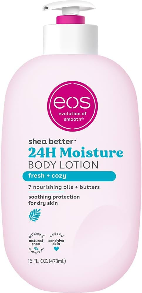 eos Shea Better Body Lotion- Fresh & Cozy, 24-Hour Moisture Skin Care, Lightweight & Non-Greasy, ... | Amazon (US)