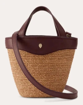 Ama Braided Raffia Mini Basket Bag | Olivela