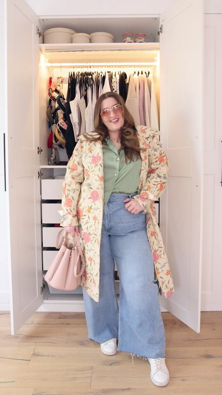 Plus size spring trench and wide leg denim look 

Sizing: trench - 2X / blouse - XXL / denim - 22 / robe - 3X / bralette - 1X/2X

#LTKplussize #LTKSeasonal #LTKstyletip