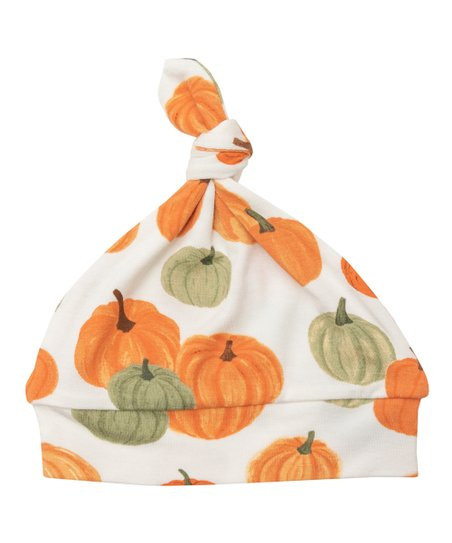 Orange Pumpkin Single-Knot Beanie - Newborn | Zulily