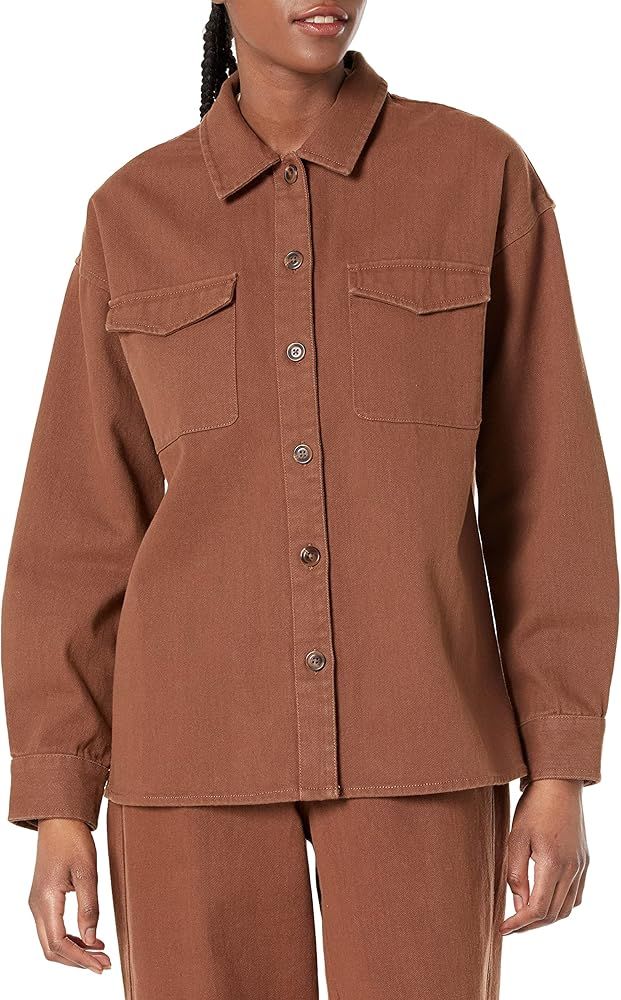 The Drop Women's Demi Loose Fit Shirt Jacket | Amazon (US)