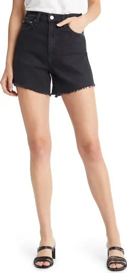 PAIGE Noella High Waist Raw Hem Denim Shorts | Nordstrom | Nordstrom