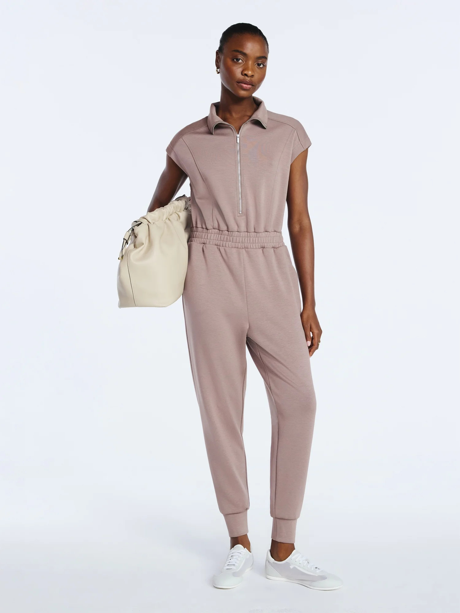 Scoop Women's and Women's Plus New Scubaknit Jumpsuit, Sizes XS-4X | Walmart (US)