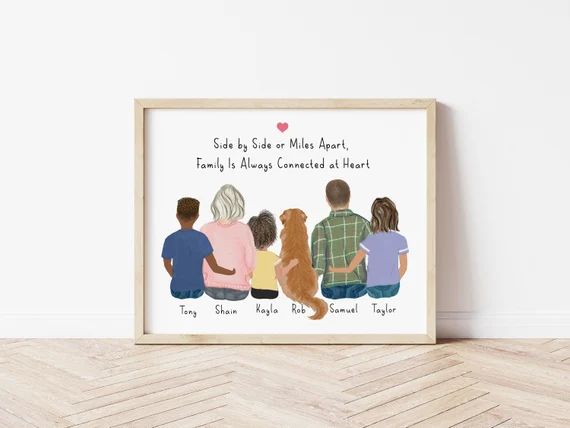 Personalized Family Wall Art with Frame Family Gift idea | Etsy | Etsy (US)