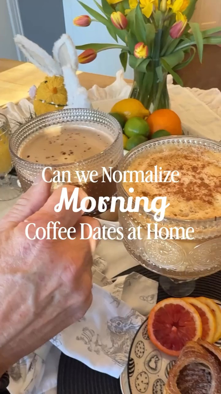 Romanticize your Life & Relationship ☕️

Linked items I got on Amazon and some of the items I could link….
Glass coffee cups
Hob nob goblets 
Juice bottle 
Sbambii silverware 
Napkins 


From a Wife of over 30 years, a boy mom, a new coco and someone who loves to entertain & make you feel special, and welcome in our home ….

Let’s normalize morning ☕️Coffee dates at home……

Make your morning Special in the quietness of your own home.

Create a cozy table, with your favorite warm drink, fresh juice, yummy treat and fresh fruit. 

This can be inside or outside, in your garden or on the deck.

Set the tone with your favorite coffee morning playlist, and Take the time to catch up, enjoy each other’s company and relax . 

A little effort & a whole lot of love☕️❤️

Romanticize your life & relationship…

Small gestures make a BIG impact and really do change how you feel and care for each other….

#coffeedate #homestyle #romatizeyourlife #homesandgarden

#LTKdayinmylife #LTKHome