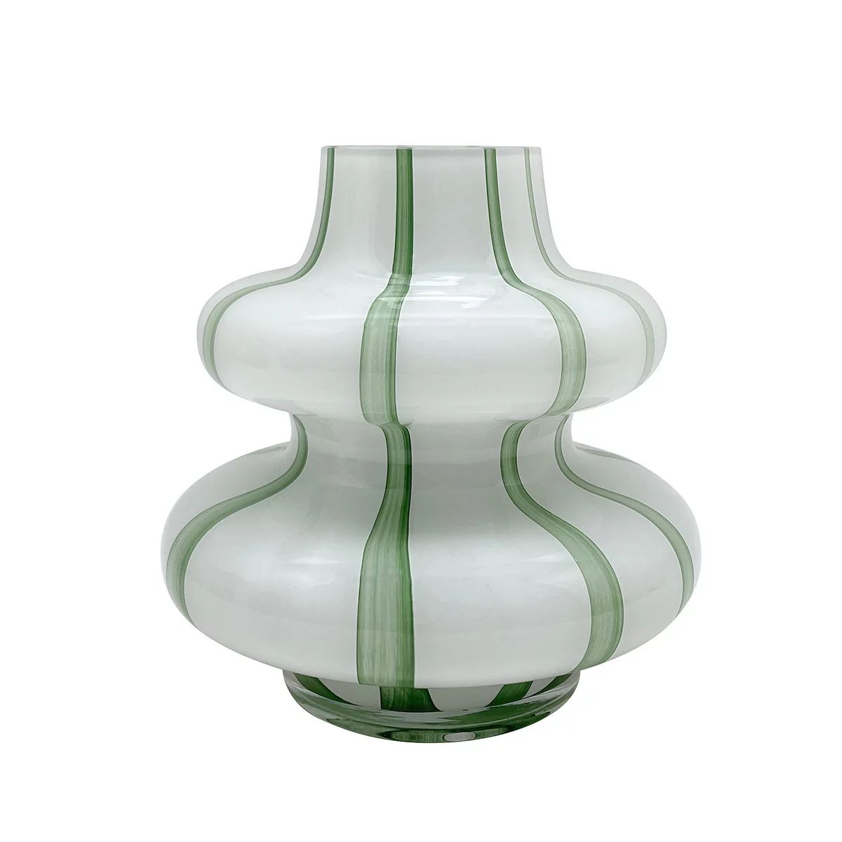 Sonoma Goods For Life® Sonoma Green White Stripped Bi-Level Vase | Kohl's