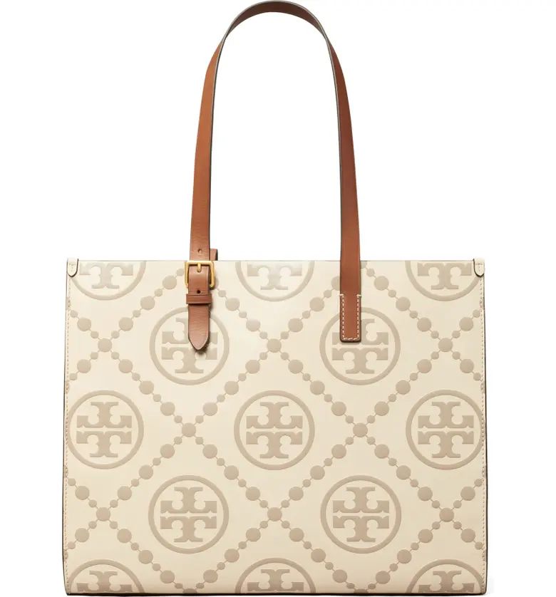Tory Burch T Monogram Contrast Embossed Leather Tote | Nordstrom | Nordstrom