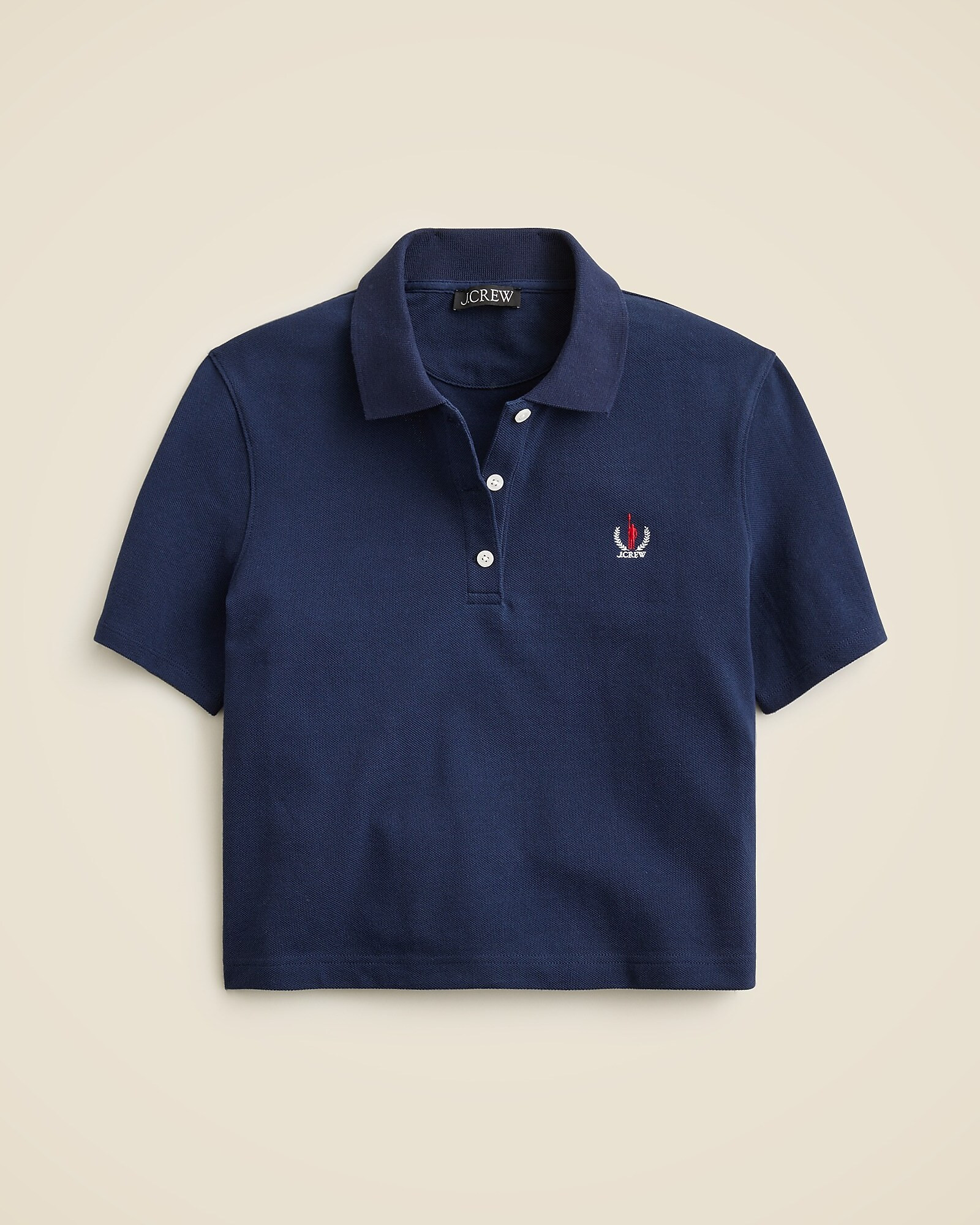 Piqu&eacute; cropped polo shirt | J. Crew US