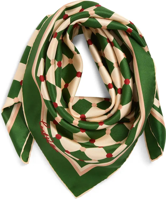 Checkerboard Silk Square Bandana | Nordstrom