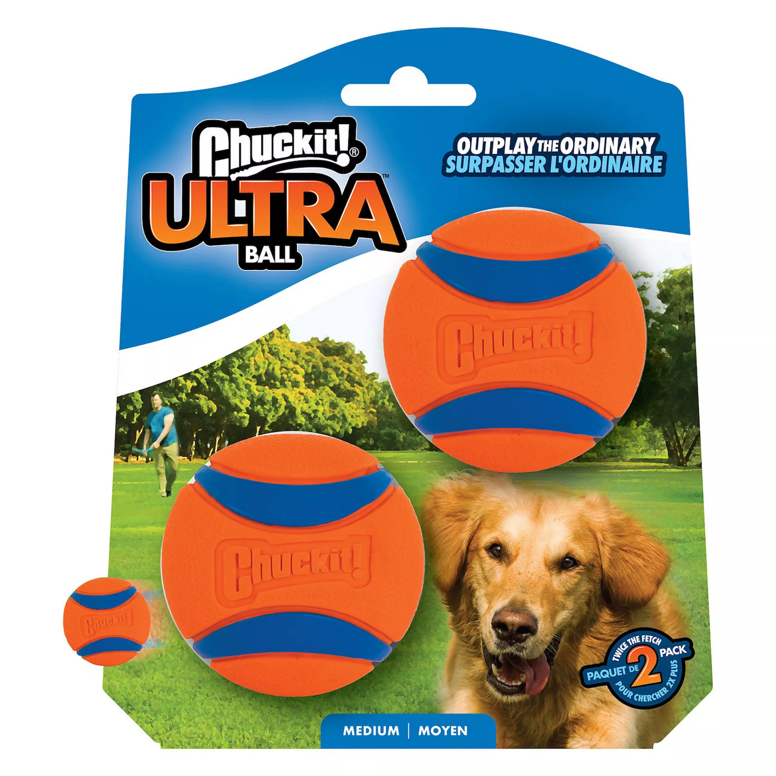 Chuckit! Ultra Ball Dog Toy 2-Pack Set, Orange | Kohl's