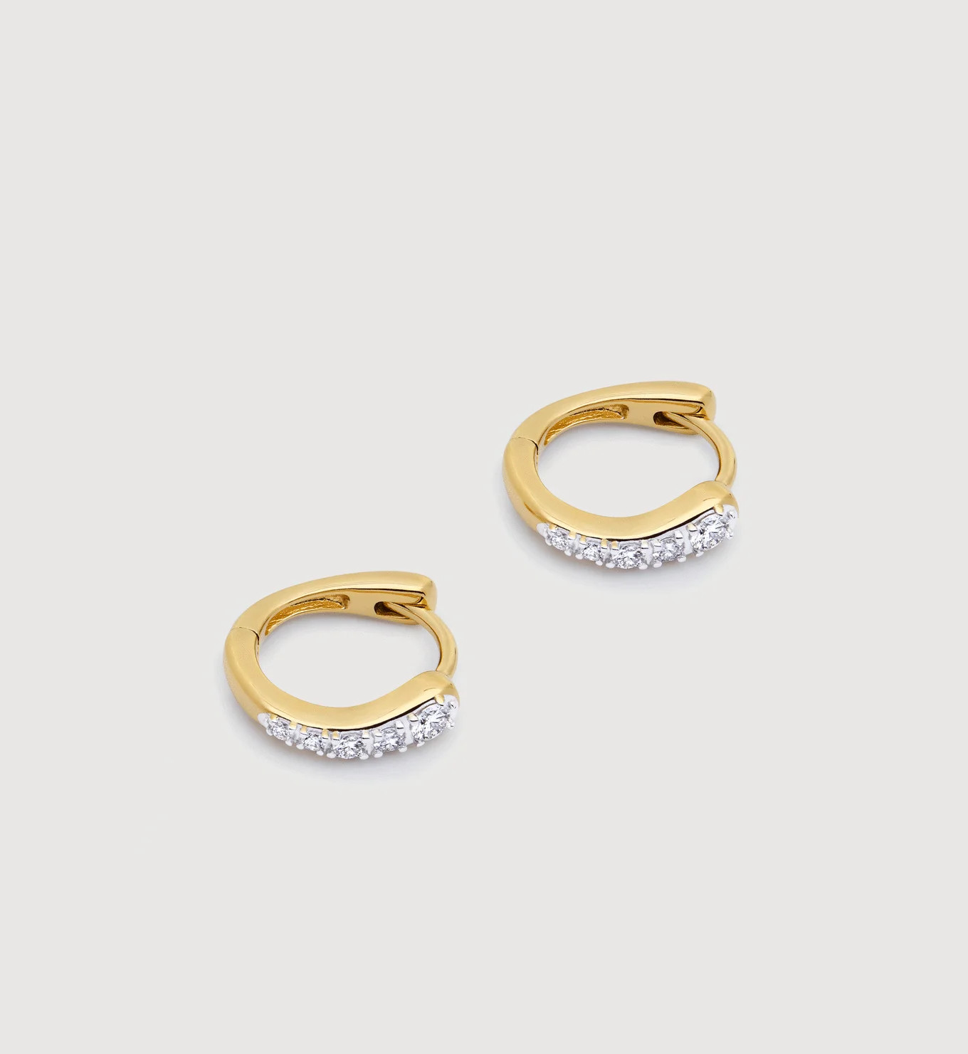 Riva Pavé Diamond Huggie Earrings | Monica Vinader (Global)