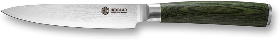 HexClad Utility Knife, 5-Inch Japanese Damascus Stainless Steel Blade Full Tang Construction, Pak... | Amazon (US)