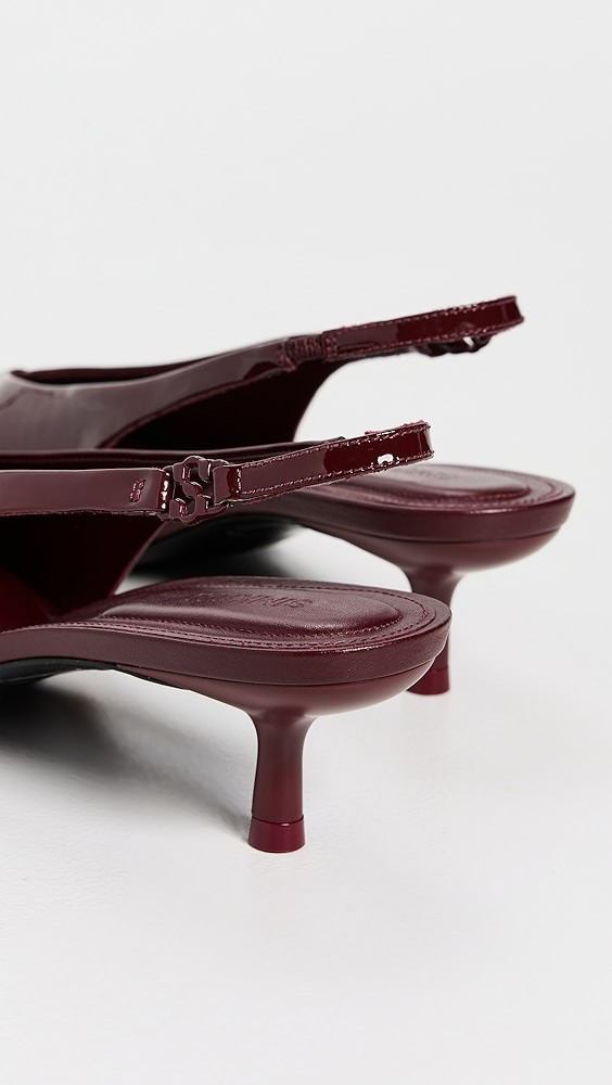 Sylvie Patent Leather Slingback Kitten Heels | Shopbop
