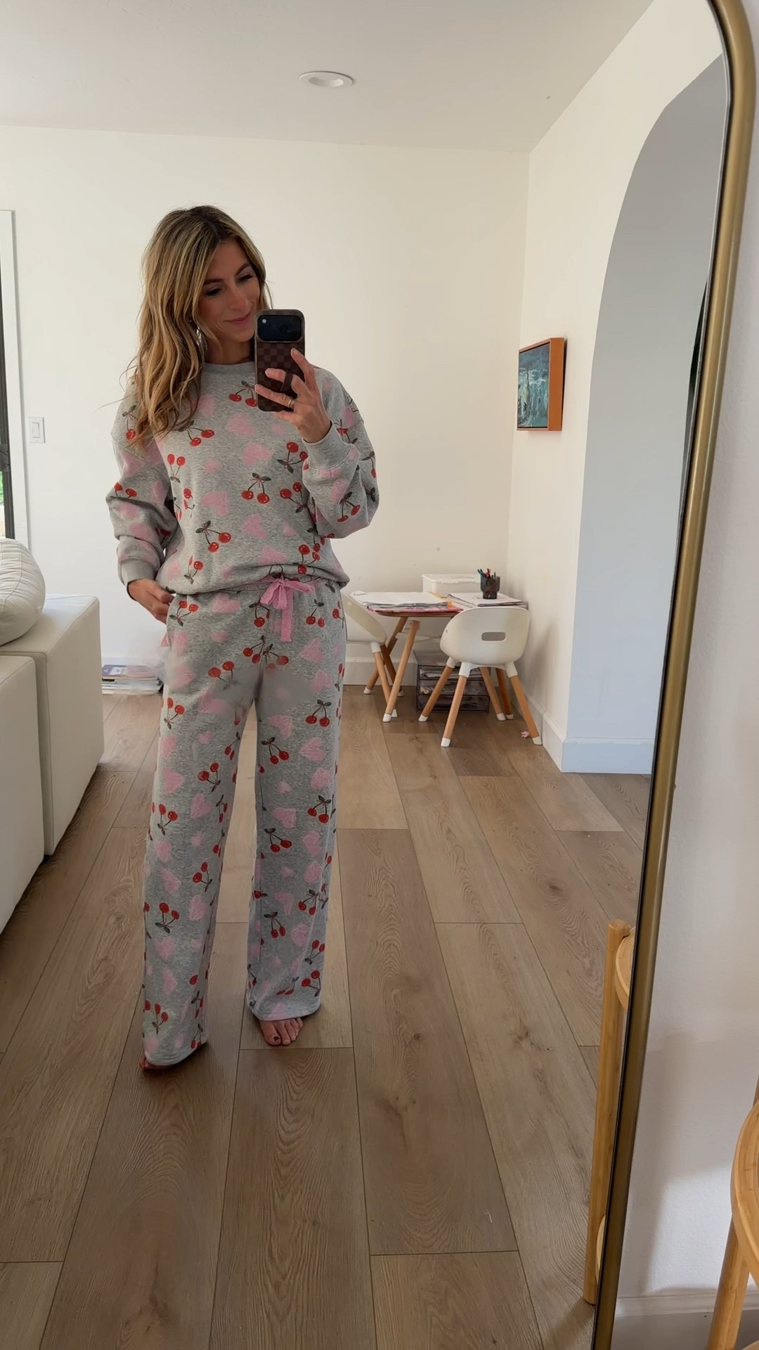 I love the details on these sweats so much! But the fit was too short on me! I’m in an XS. In top & bottom. I love the pink Lacey drawstring & the wide leg fit. Cute colors, & the hearts in cherries! Perfect for a cozy night in for galentines or valentines! But these are an Every day sweat set too!! The bottoms have pockets! 

Wide leg sweats, cherry sweats, grey sweats, sweat set, target, target women’s, target valentines, target galentines, party details, Valentine’s Day party 

#LTKValentine #LTKmorningroutine #LTKActive