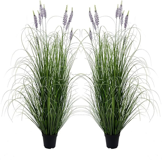 Artificial Plant 5ft(2pack) Tall Artificial Lavender Plant,Faux Plants Indoor Home Decorative Art... | Amazon (US)