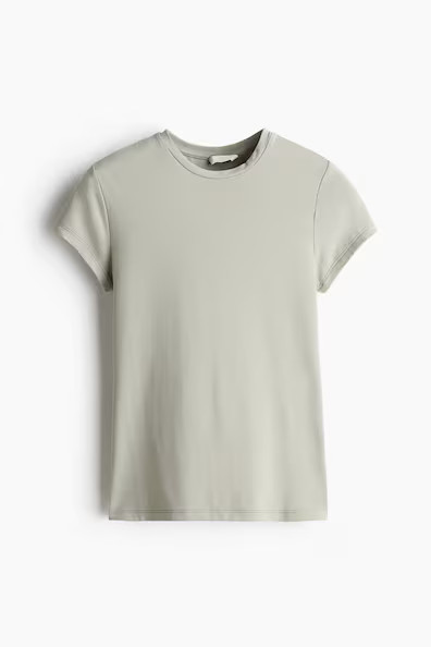H & M - Fitted T-shirt - Green | H&M (US + CA)