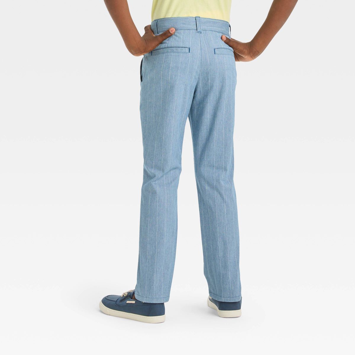Boys' Plaid Striped Chino Pants - Cat & Jack™ Light Blue | Target
