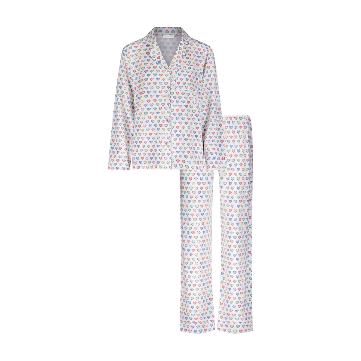 CHARLEY Pajama Set in RAINBOW HEARTS Print -NEW COLOR | Polkadot England
