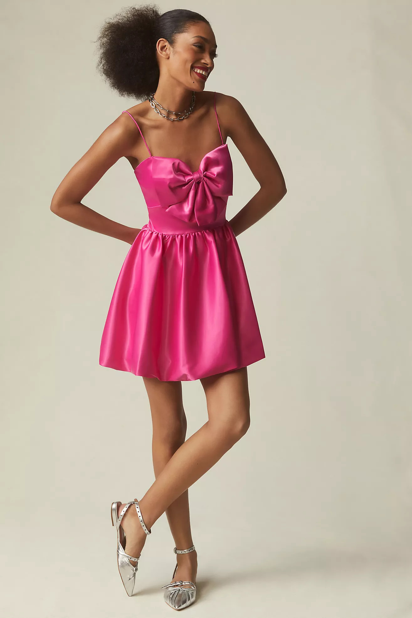 Mac Duggal Bow Bubble Mini Dress | Anthropologie (US)