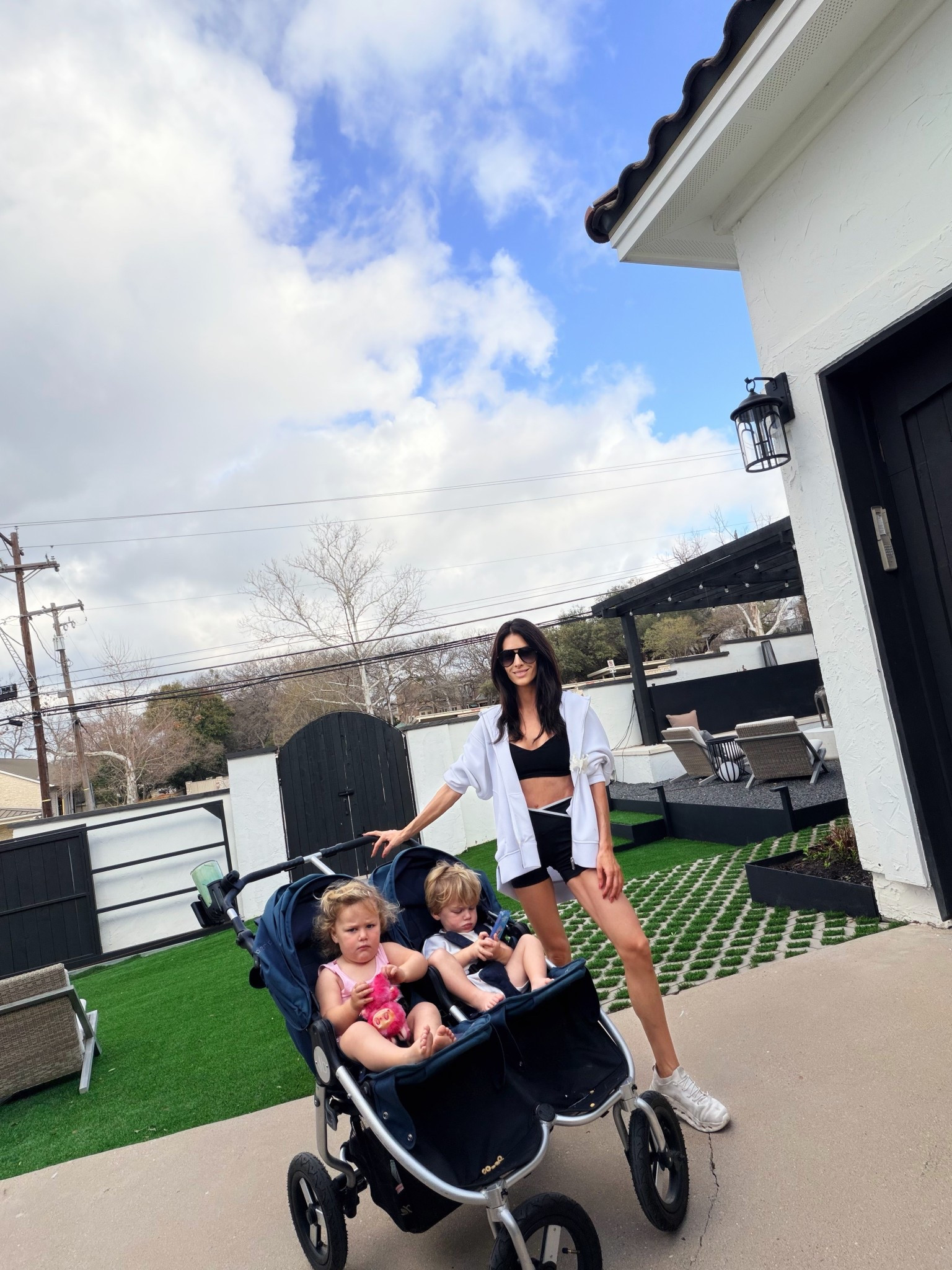 Beautiful day for a walk. Me in my Berlook set and them in their Bumble Ride Indie twin stroller! 

#LTKfitnessgoals #LTKmomlife #LTKdayinmylife