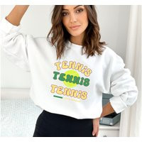 Tennis Sweatshirt Retro Sports Sweater Unisex For Practice Crewneck Coach Gift | Etsy (US)