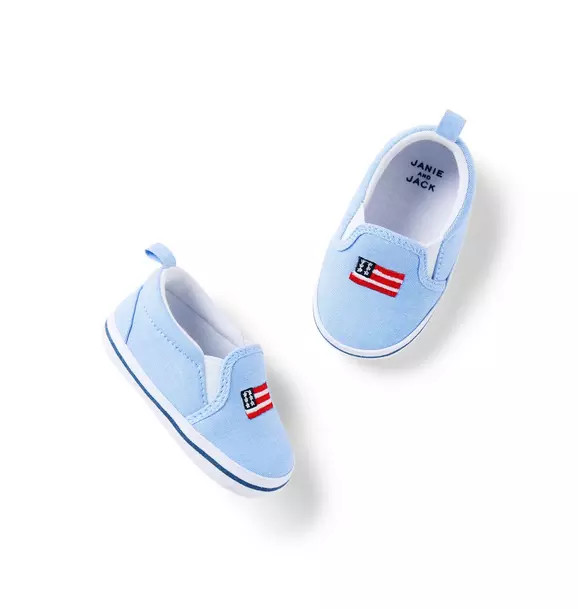 Baby Embroidered Flag Slip-On Sneaker | Janie and Jack