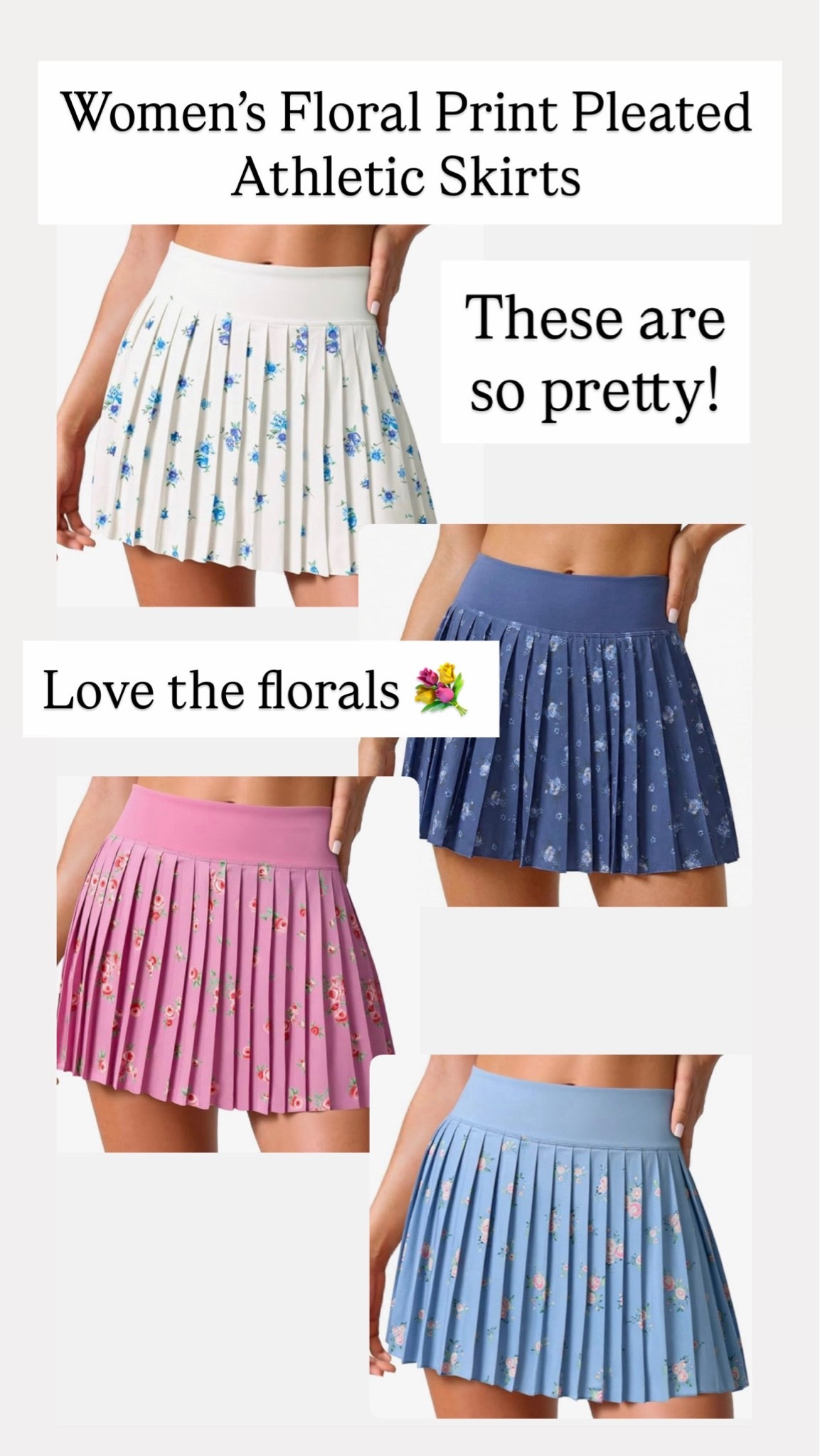Womens Floral Print Pleated Tennis Skirt

#LTKootd