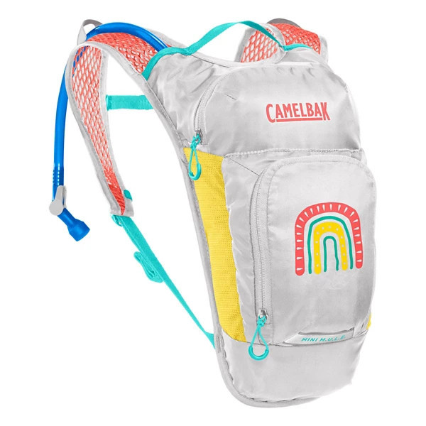 Kids' CamelBak Kids' Mini M.U.L.E. 50oz Hydration Backpack Grey/Rainbows | Scheels