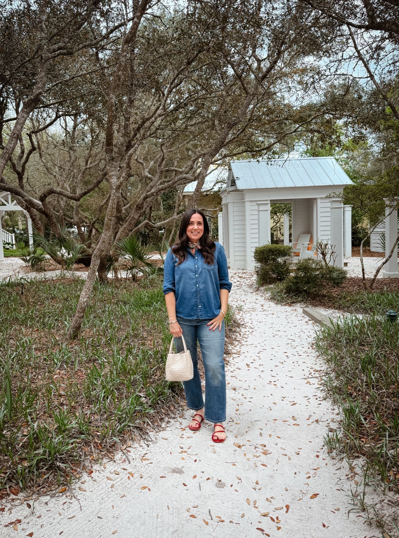 Denim on denim is almost always a good idea!
.
.
.
Denim Tuxedo, Spring outfit, red shoes, spring style, Spring Break, scarf style, purse, accessories

#LTKootd #LTKTravel #LTKSeasonal
