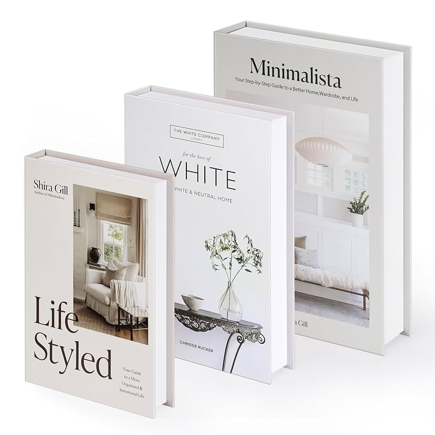 Decorative Books Set of 3, Coffee Table Fake Books for Decoration, Aesthetic Book Boxes with Stor... | Amazon (US)