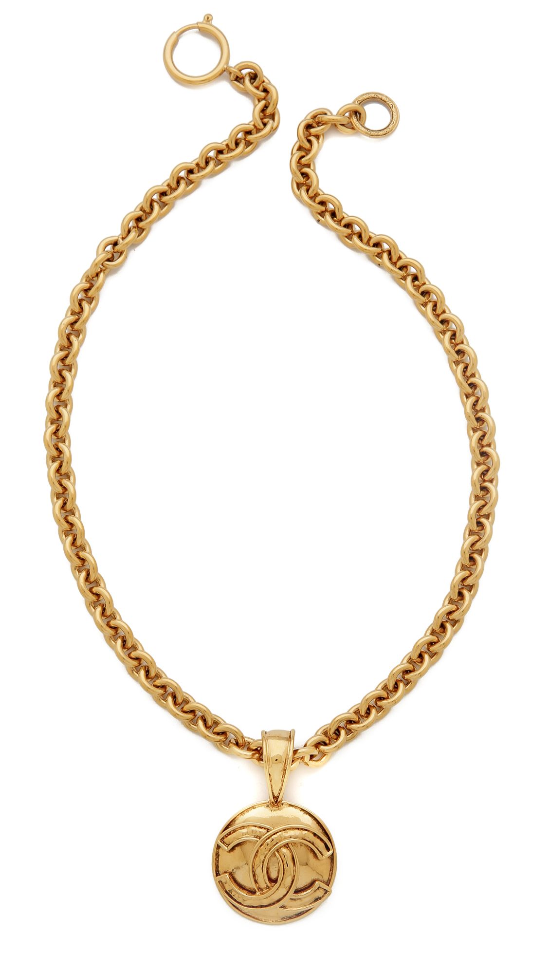 What Goes Around Comes Around Vintage Chanel CC Round Necklace | Shopbop