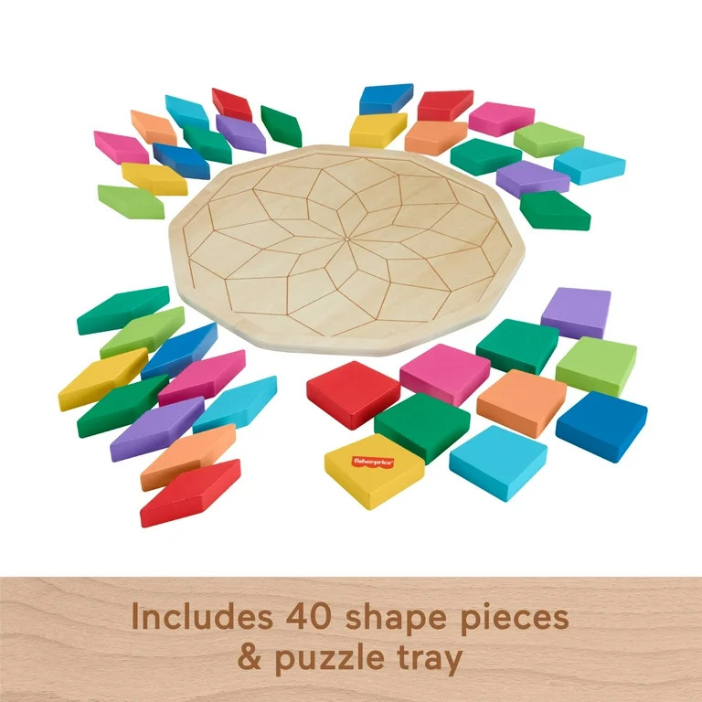 Fisher-Price Wooden Puzzle Toy with Mandala Design for Developmental Play, for Toddlers & Ages 3-... | Walmart (US)