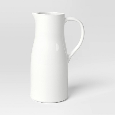 72oz Porcelain Pitcher White - Threshold™: Microwave & Dishwasher Safe, Hot/Cold Beverage Serve... | Target