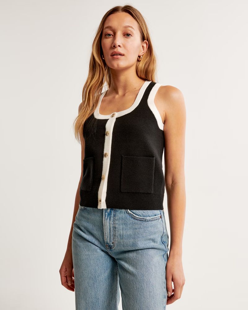 LuxeLoft Button-Up Sweater Vest | Abercrombie & Fitch (US)