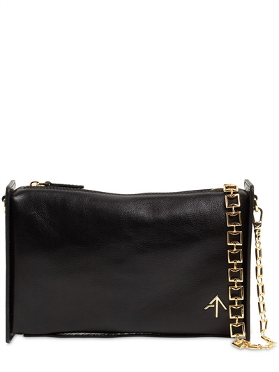 CARMEN LEATHER CLUTCH | Luisaviaroma