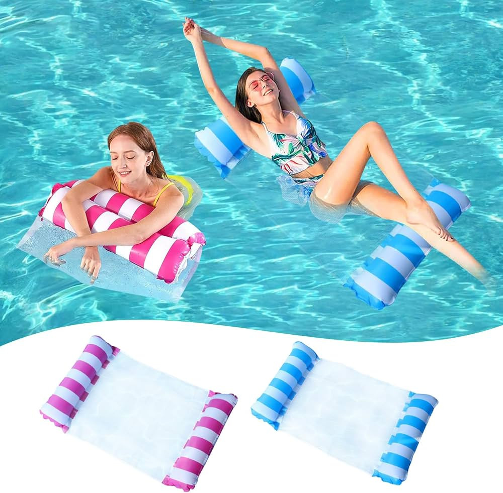 Meegoo Premium Swimming Pool Float Hammock 2 Pack, Multi-Purpose Inflatable Hammock (Saddle, Loun... | Amazon (CA)