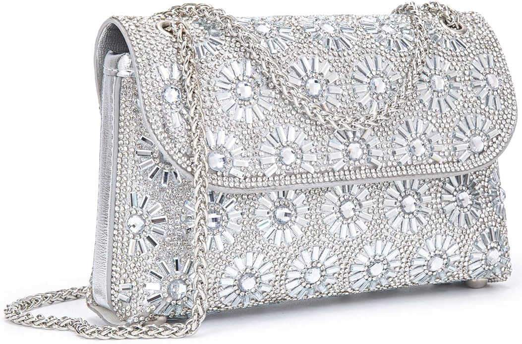 BBTT.ful Shoulder Bags Crossbody Bag Purses Handbags Crystals Rhinestone Evening Bag for Women Cl... | Amazon (US)