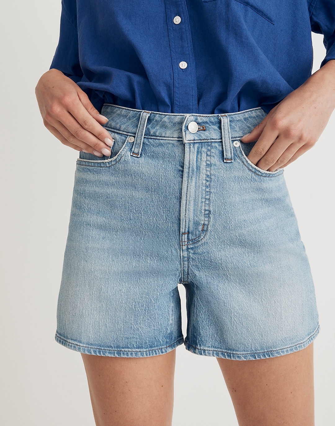 The Perfect Vintage Mid-Length Jean Short in Wainfleet Wash | Madewell