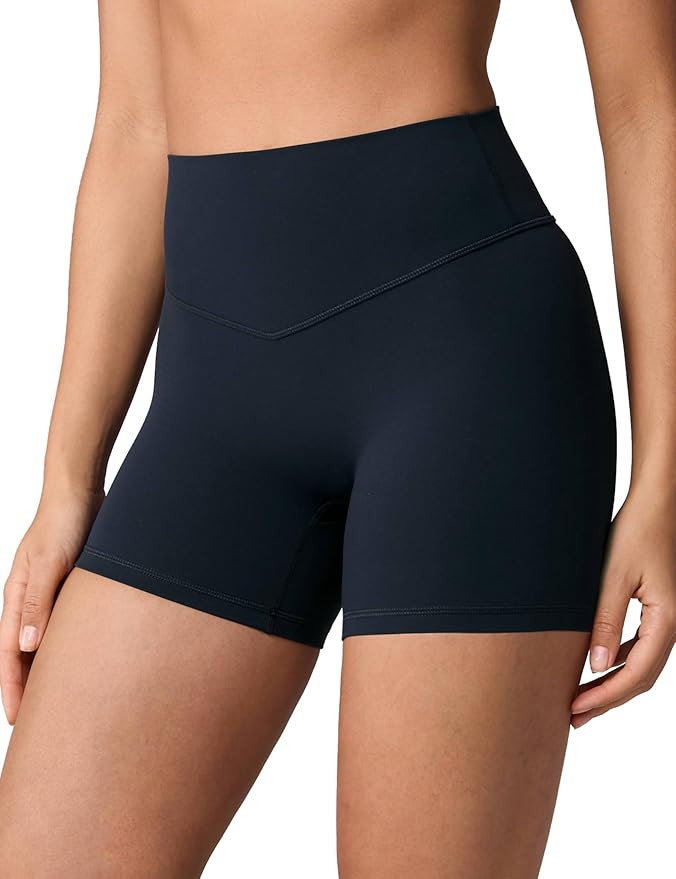 UNISSU Hugcurve No Front Seam High Waisted Workout Biker Shorts for Women 4" Tummy Control Butter... | Amazon (US)