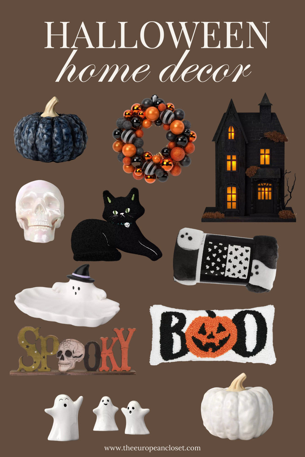 Create the perfect spooky vibe at home with these Halloween home decorations. From easy Halloween decorations you can DIY to elegant Halloween decor for a chic touch, this setup blends cozy autumn style with a festive twist. Add Halloween pumpkins, candles, and vintage Halloween accents to elevate your space. Perfect inspiration for both indoor Halloween decorations and an adult Halloween party aesthetic. 

 #LTKSeasonal #LTKFindsUnder50 #LTKFamily